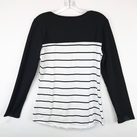 NWT Womens Striped LS Crew Neck Light Weight Shirt - Picture 5 of 8